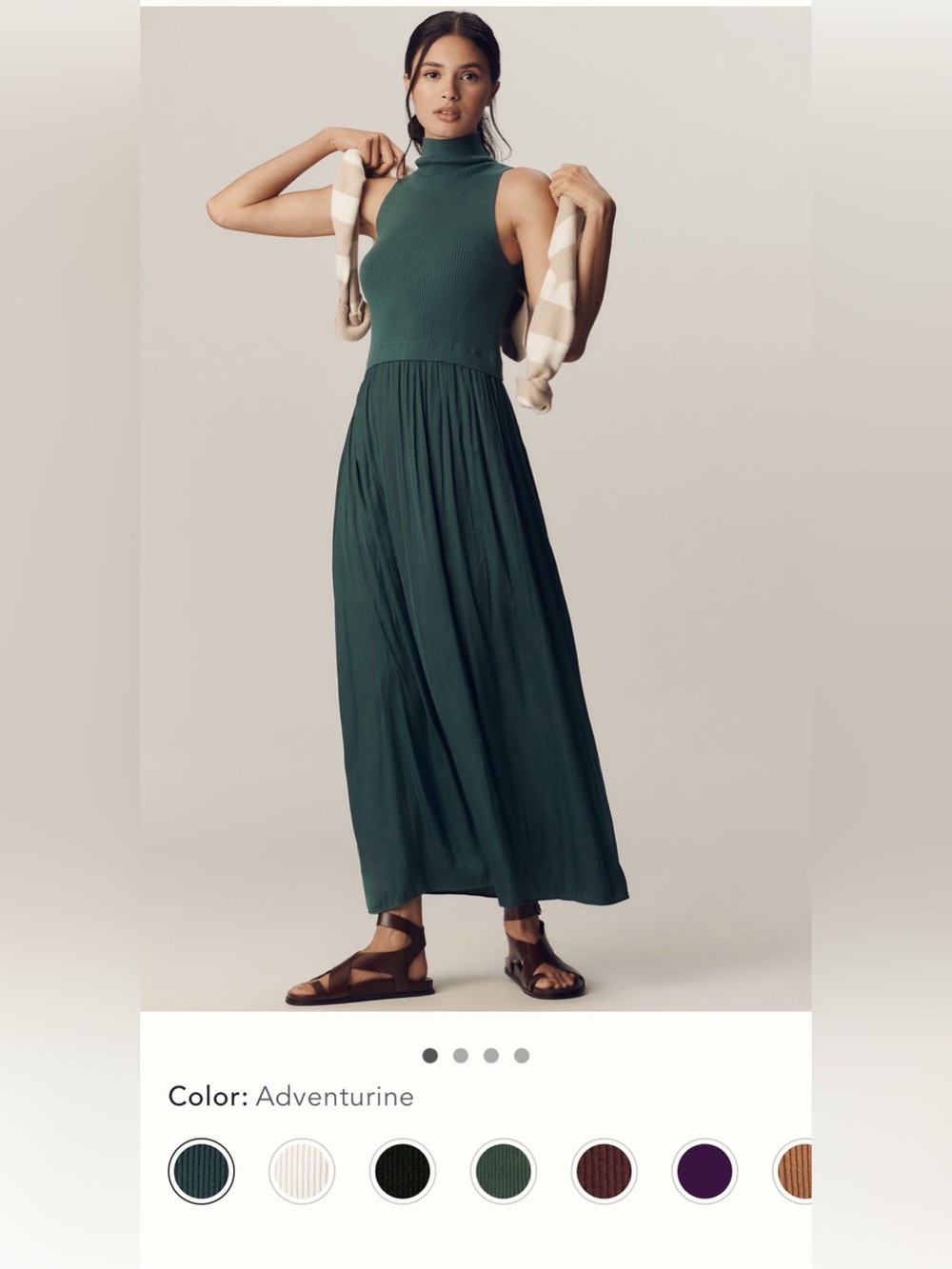 Anthropologie Thea Twofer sleeveless maxi dress
